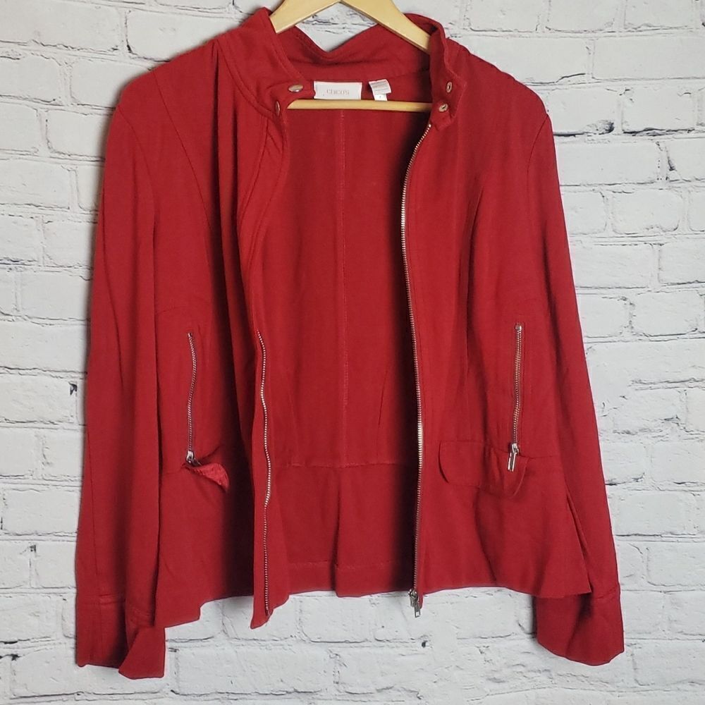 Chico's Red Jacket - Picture 4 of 5